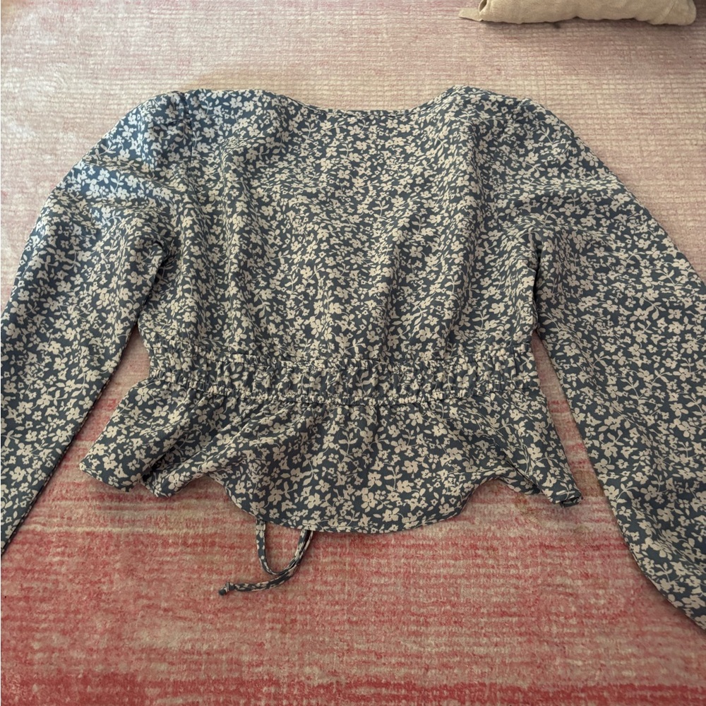 Timing Navy Floral Blouse